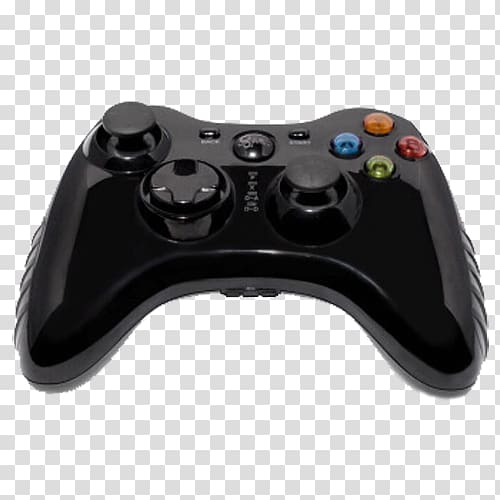 Xbox 360 controller Joystick PlayStation 3 Game controller, Black mirror game handle transparent background PNG clipart