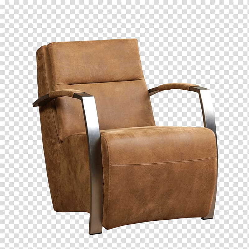 Recliner Fauteuil Leather Club chair Steel, mood frame transparent background PNG clipart