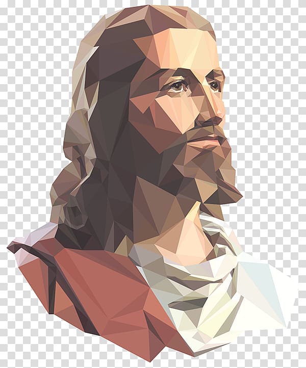 Jesus Low poly Polygon Portrait Fakultas Kedokteran UMI, low poly transparent background PNG clipart