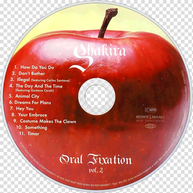 Compact disc Oral Fixation Vol. 2 Album Live from Paris Serenadas, SHAKIRA transparent background PNG clipart