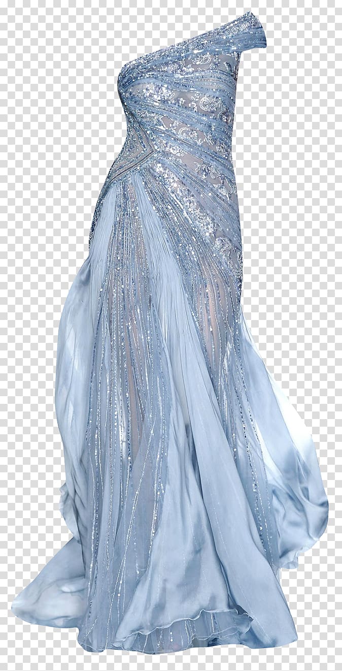 Premium PSD | 3d blue princess dress on transparent background