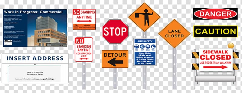 Capital Signs Traffic sign Awning Construction, billboards light boxes transparent background PNG clipart