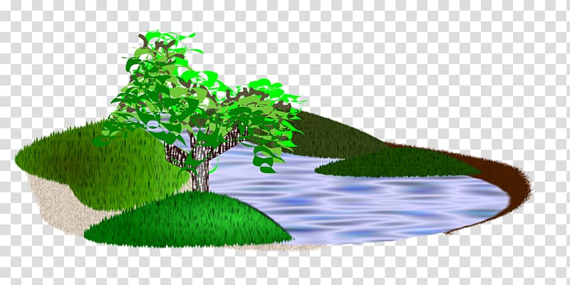 Theatrical scenery , Lake green trees transparent background PNG clipart