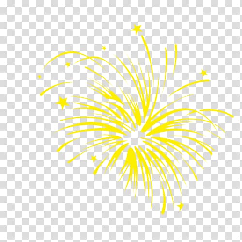 Yellow, Fireworks painted transparent background PNG clipart