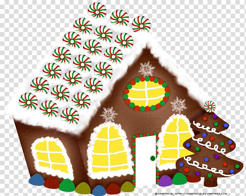 Gingerbread house Lebkuchen Christmas tree Christmas ornament, ginger house transparent background PNG clipart