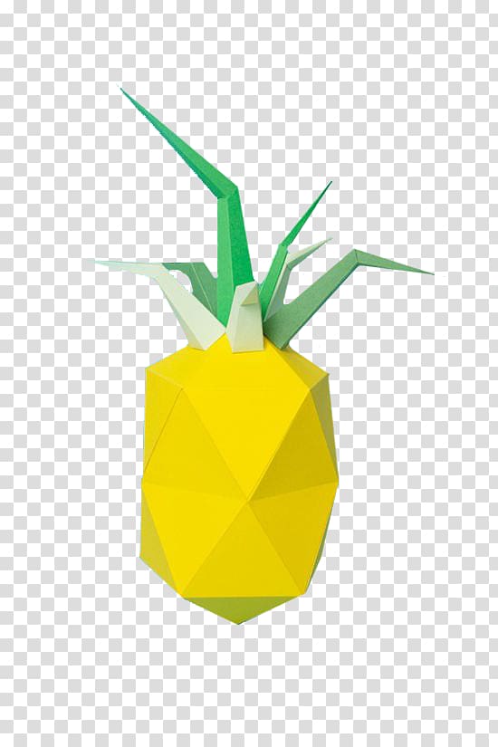Pineapple Paper Origami Auglis, Origami pineapple transparent background PNG clipart