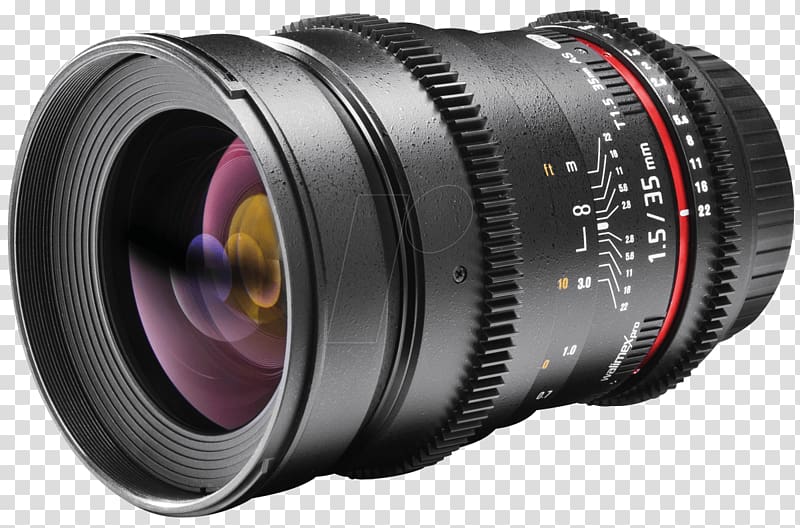 Canon EF lens mount Samyang 35mm F1.4 AS UMC Wide-angle lens Camera lens Focal length, camera lens transparent background PNG clipart