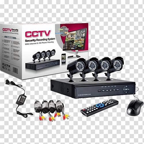 Bewakingscamera Closed-circuit television IP camera, cctv camera dvr kit transparent background PNG clipart