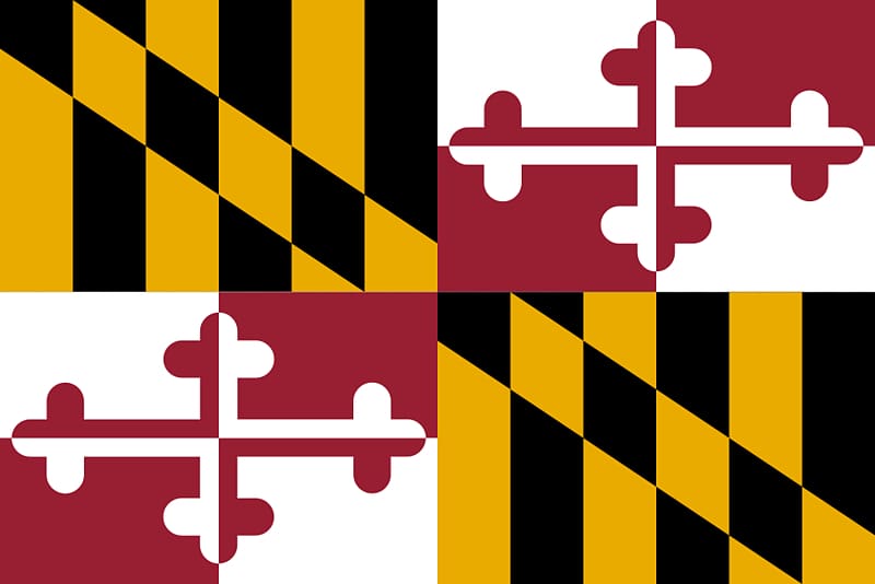 Flag of Maryland State flag Flag of the United States, Flag Outline transparent background PNG clipart