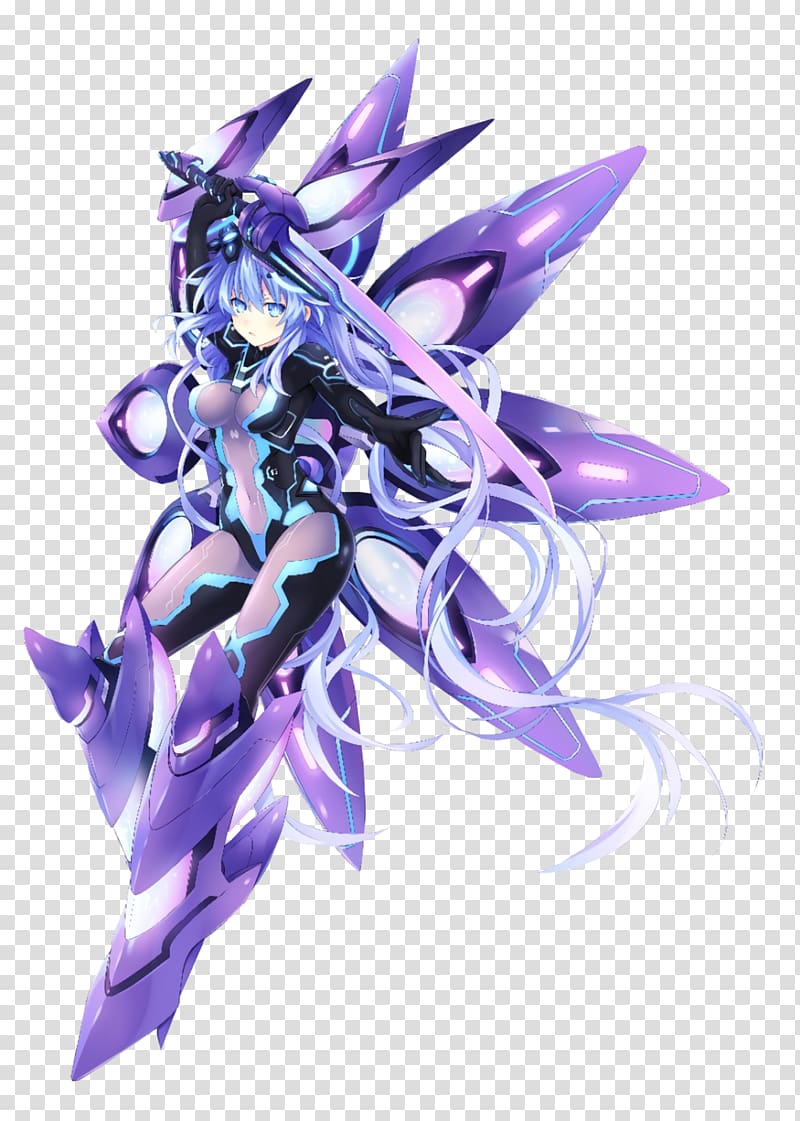 Megadimension Neptunia VII Cyberdimension Neptunia: 4 Goddesses Online Hyperdevotion Noire: Goddess Black Heart Animation Purple Innovation, Dark Purple transparent background PNG clipart