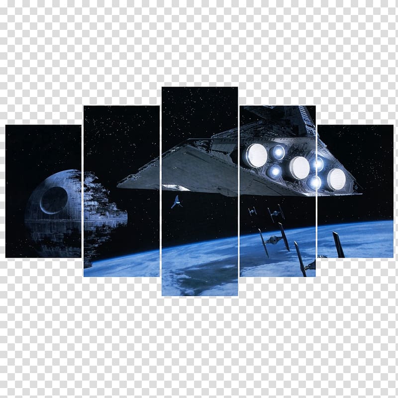 Star Wars: Aftermath Star Destroyer Desktop TIE fighter, Canvas Print transparent background PNG clipart