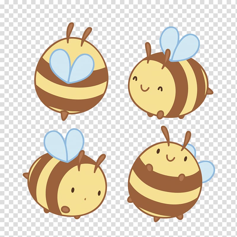 Honey bee Cartoon, cartoon little bee transparent background PNG clipart