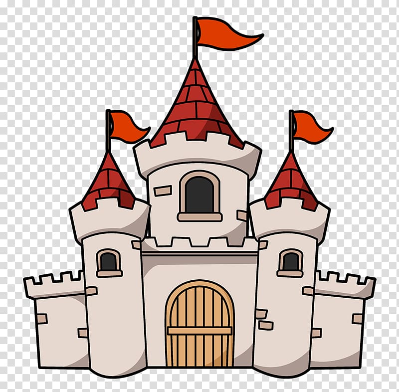 white and red castle illustration, Castle Free content , Cartoon Castle transparent background PNG clipart