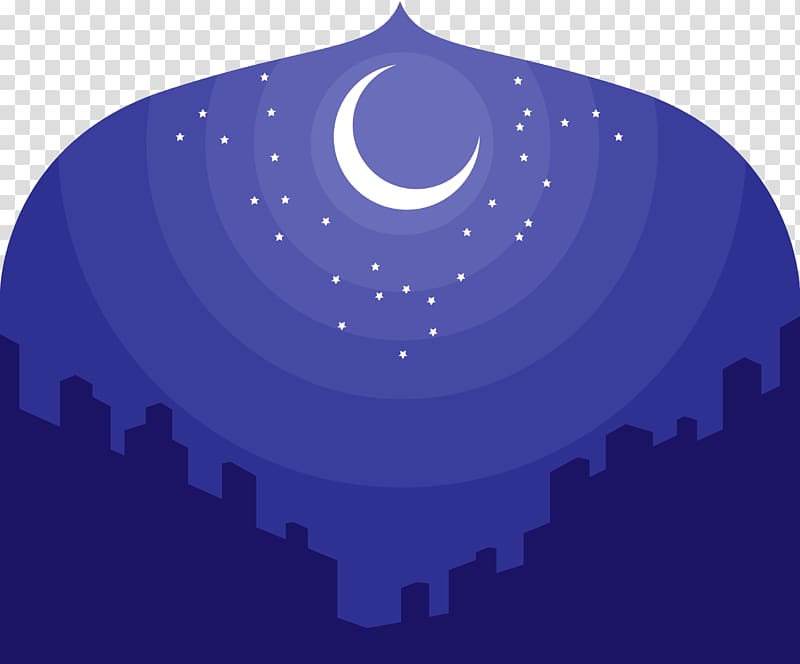 Muslim Euclidean Icon, Hand painted night Muslims decorative transparent background PNG clipart