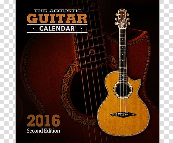 Acoustic guitar Ukulele Electric guitar Bass guitar Cavaquinho, 2016 Calendar Cover transparent background PNG clipart