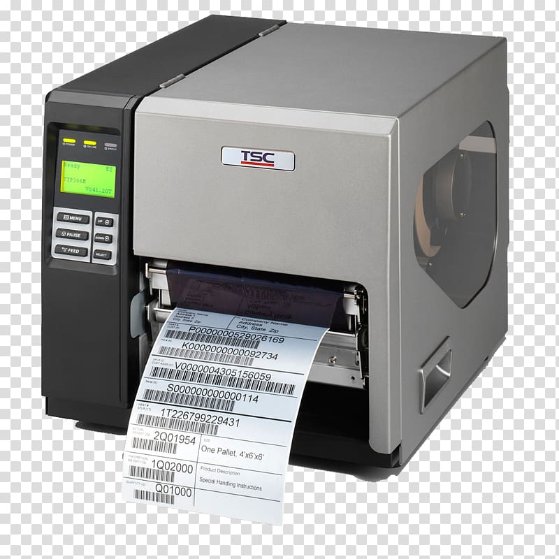 Label printer Barcode printer Thermal-transfer printing, printer transparent background PNG clipart