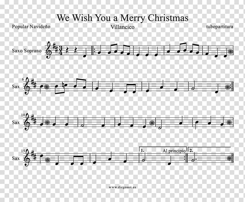 Flute Sheet Music Trombone Song, We Wish You A Merry Christmas transparent background PNG clipart