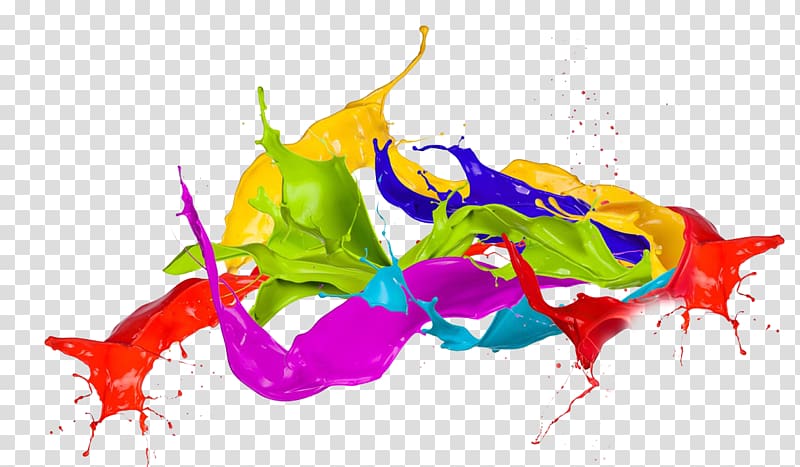 Color Holi , Splash , multicolored paint splashes transparent background PNG clipart