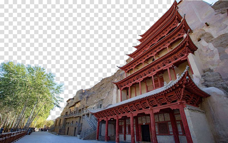 Mogao Caves Jiayuguan City Crescent Lake Zhangye Qinghai Lake, Thousands of cave in Gansu transparent background PNG clipart