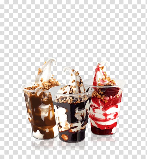 Chocolate ice cream Milkshake Sundae Ice Cream Cones, sundae transparent background PNG clipart