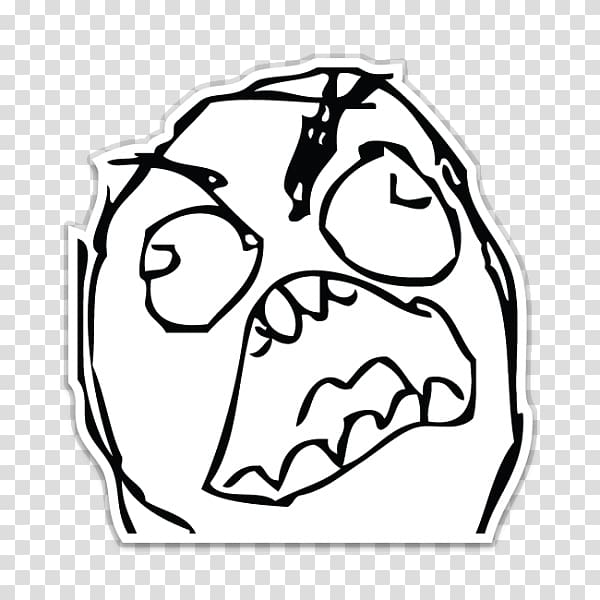 rage comic meme, Dog Black and white Snout Line art , Rage Face Meme transparent background PNG clipart