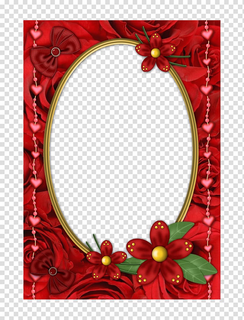 Mirror frame Red, Red mirror frame transparent background PNG clipart