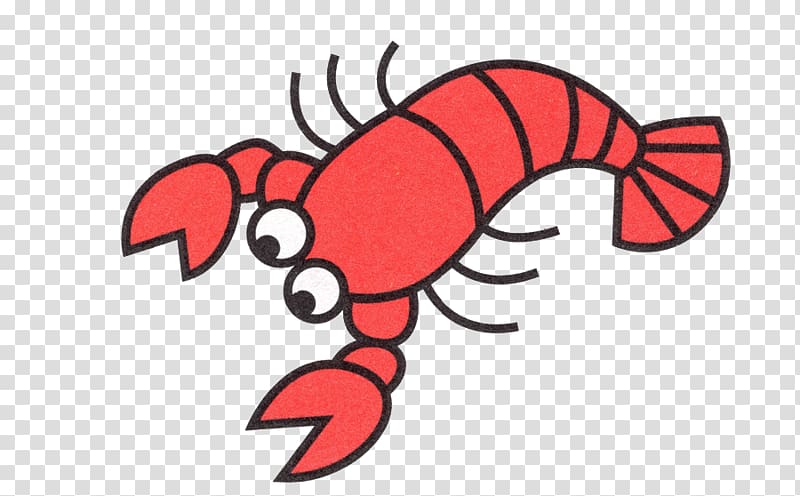 Palinurus elephas Procambarus clarkii Lobster Stroke Shrimp, Hand-painted red lobster transparent background PNG clipart