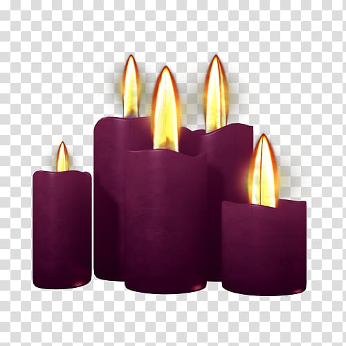 Candle Color , Purple candles transparent background PNG clipart