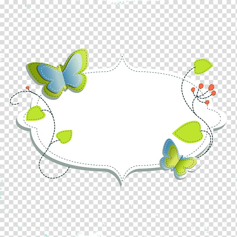 Butterfly Illustration, Hand-painted butterfly vine border transparent background PNG clipart