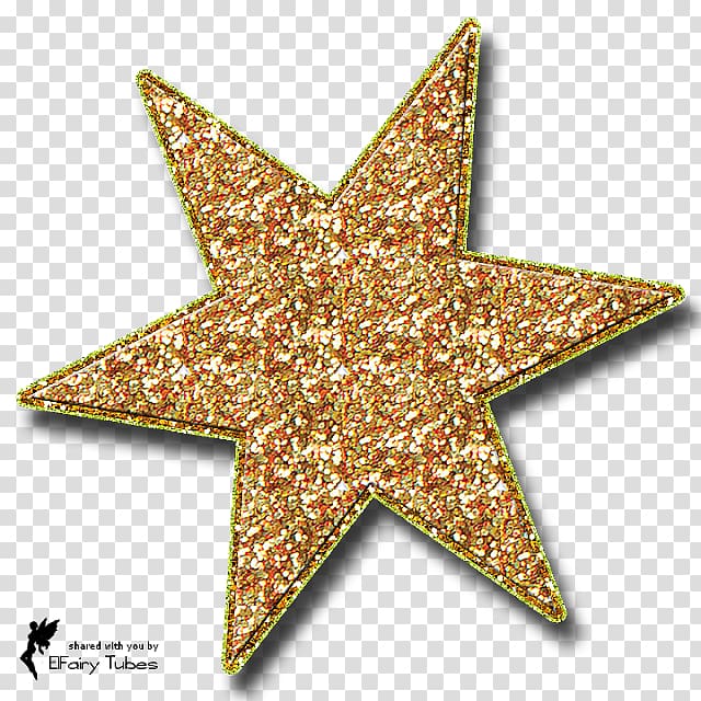 Star Scrapbooking, golden glitter transparent background PNG clipart