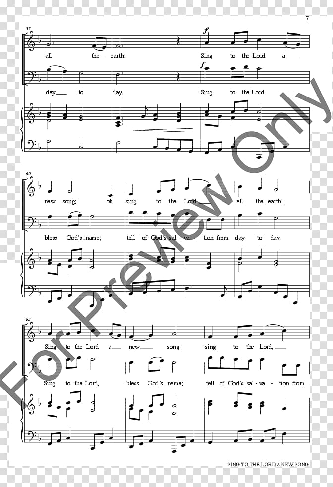 Sheet Music J.W. Pepper & Son SATB Choir, sing a song transparent background PNG clipart