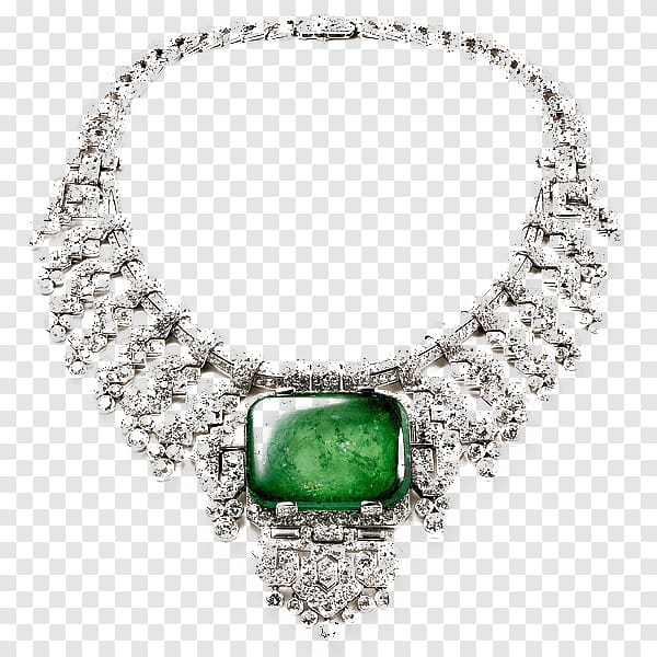 Cartier Jewellery Love bracelet Necklace, Emerald Necklace transparent background PNG clipart