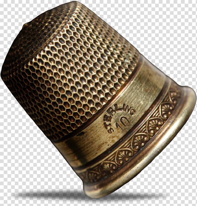 Microphone Thimble Brass Metal, needle thread embroidery needle sewing thread embr transparent background PNG clipart