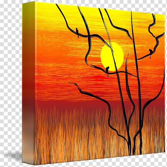 Digital painting Drawing , sunset transparent background PNG clipart