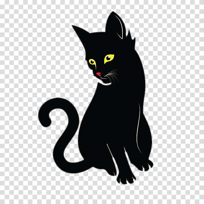 Bombay cat Korat Black cat Kitten , Black cat transparent background PNG clipart