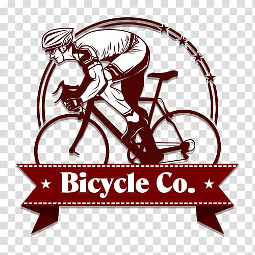 Bicycle Co. logo illustration, T-shirt Bicycle Cycling Logo, Bicycle LOGO design transparent background PNG clipart