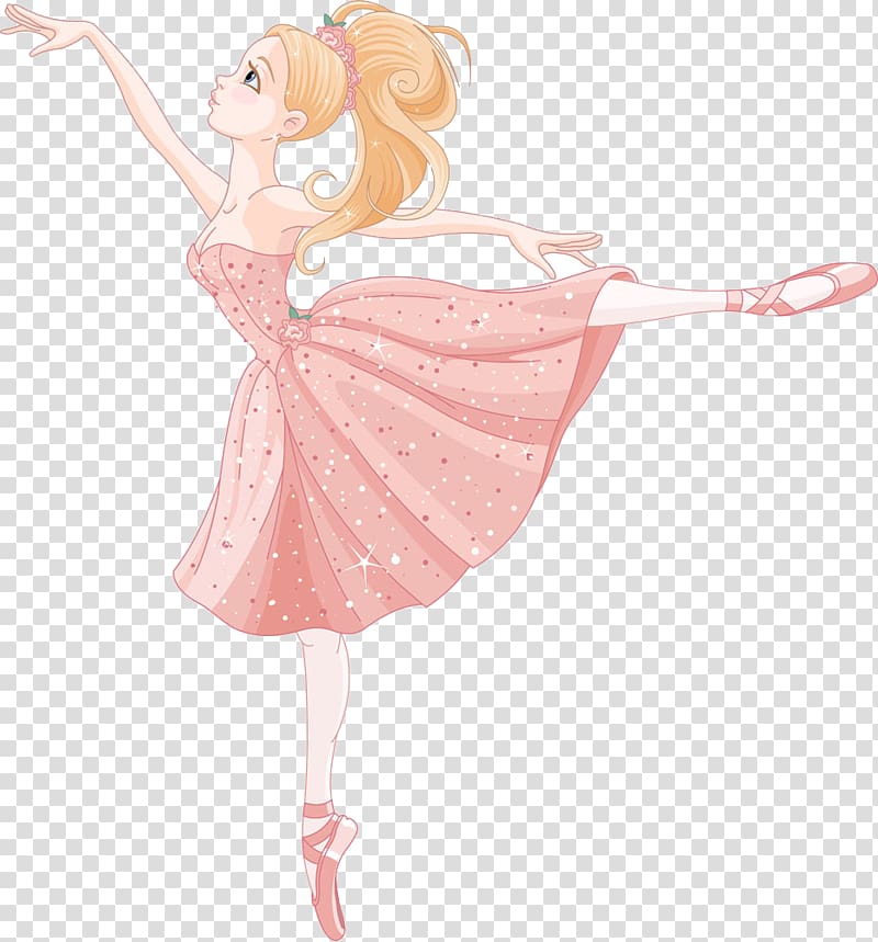 female cartoon character wearing pink dress illustration, Ballet Dancer Cartoon, Alone ballerina cartoon girl transparent background PNG clipart