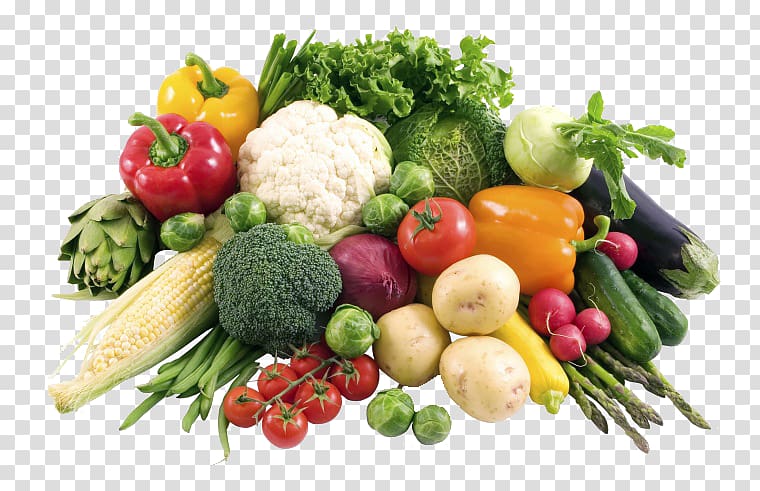assorted-color-and-variety of vegetables, Raw foodism Eating Vegetable Healthy diet, A bunch of vegetables transparent background PNG clipart