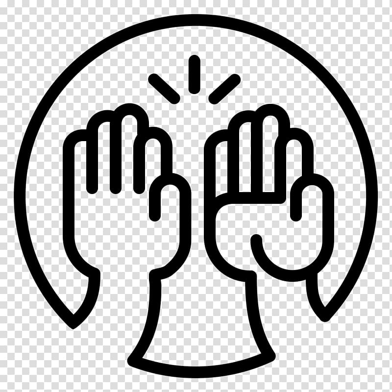 High five Computer Icons , social icons transparent background PNG clipart