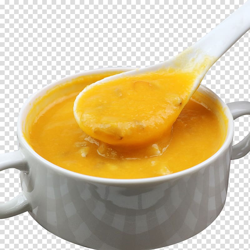 Squash soup Cream Canja de galinha European cuisine Bisque, Pumpkin cream soup transparent background PNG clipart