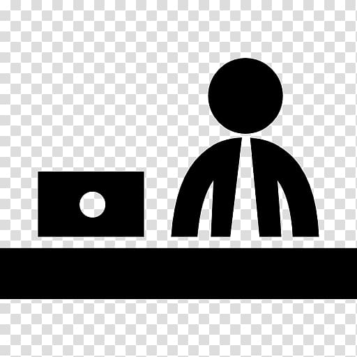 Computer Icons Desk Office Sales, man working desk transparent background PNG clipart