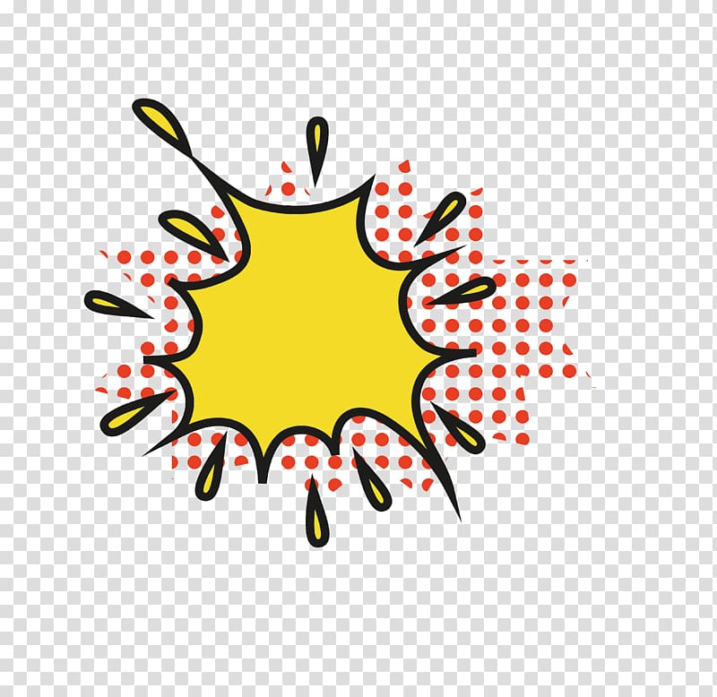 Yellow ink paste explosion transparent background PNG clipart