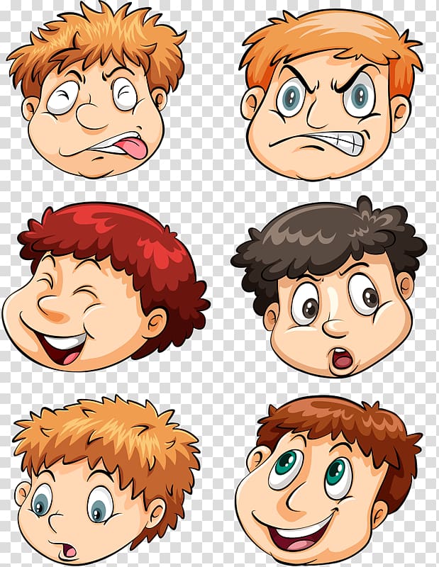 Animation , Different expressions Avatar transparent background PNG clipart