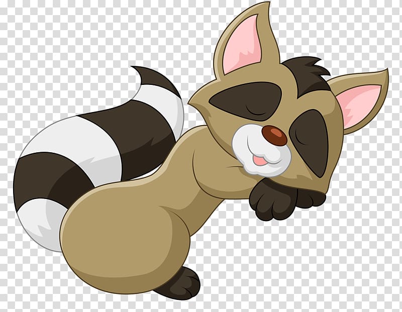 Bear Cartoon , Cute little raccoon transparent background PNG clipart