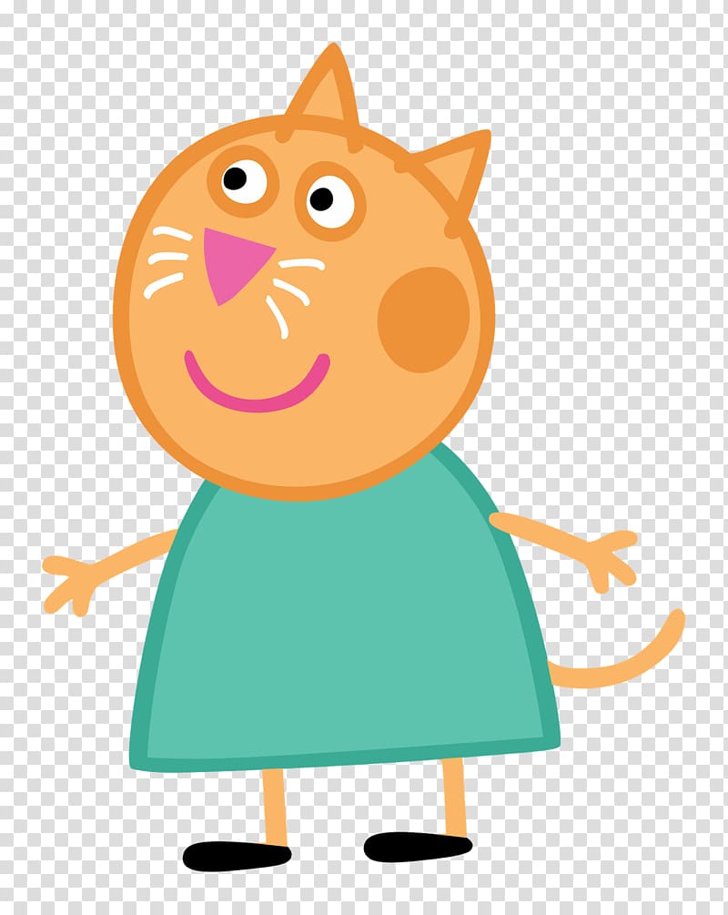 cat character illustration, Daddy Pig Mummy Pig Cat Mr. Elephant, PEPPA PIG transparent background PNG clipart
