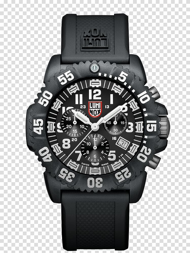 Luminox Navy Seal Colormark 3050 Series United States Navy SEALs Luminox Navy Seal Colormark Chrono 3080 Series Watch, usa visa transparent background PNG clipart