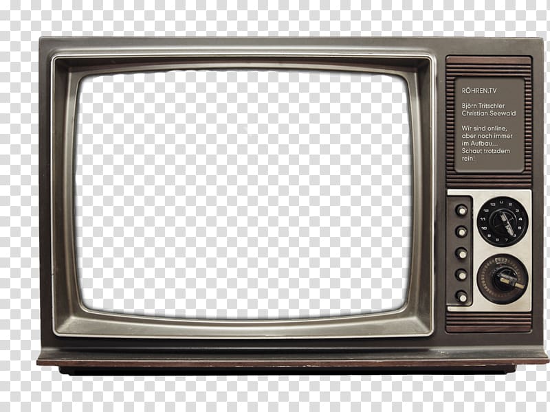 gray CRT TV turned on, Television show Television set Display device, TV frame transparent background PNG clipart