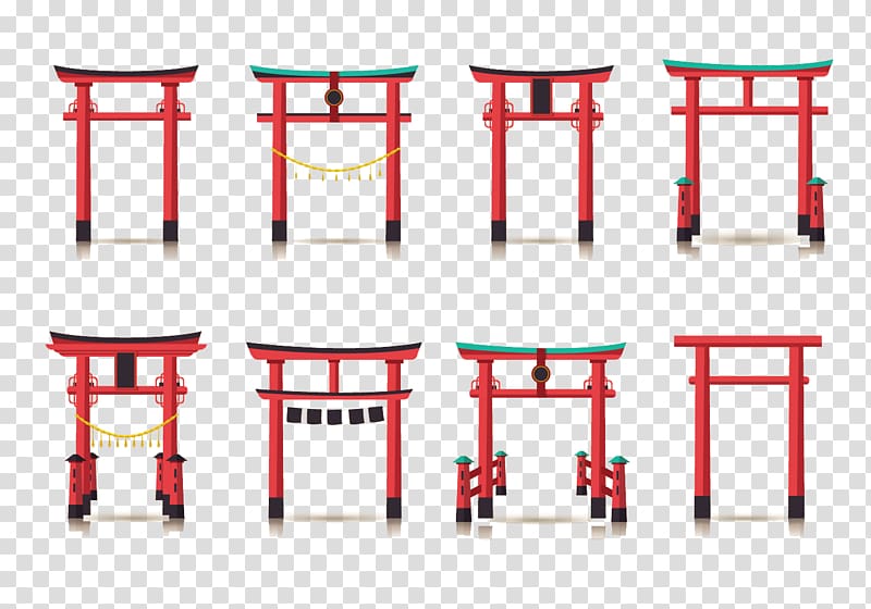Temple Torii Structure, Cartoon Japanese temple transparent background PNG clipart