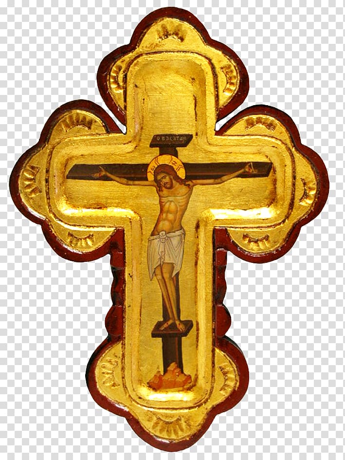 Crucifixion Brass Jesus, Brass transparent background PNG clipart