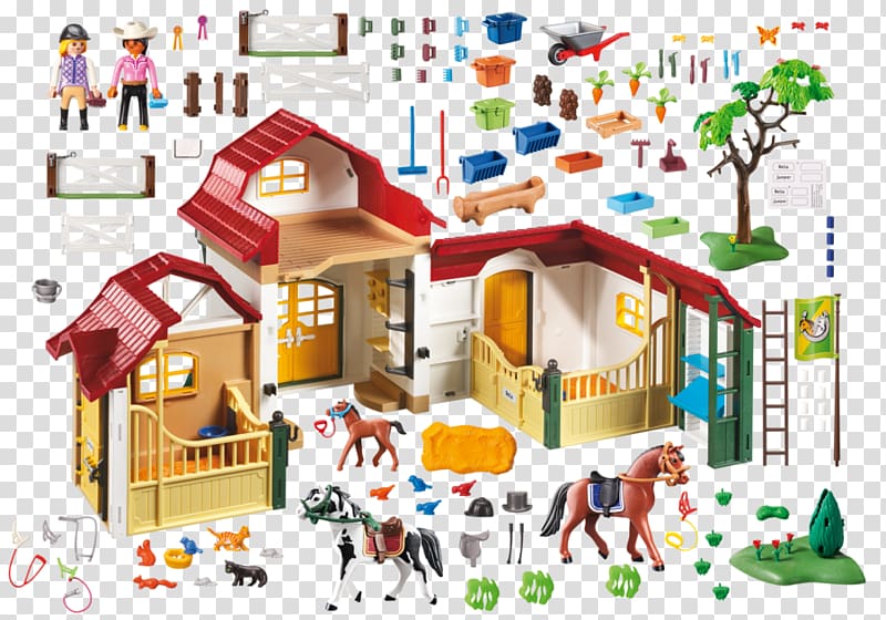 Horse Playmobil Pony Equestrian Centre, horse transparent background PNG clipart